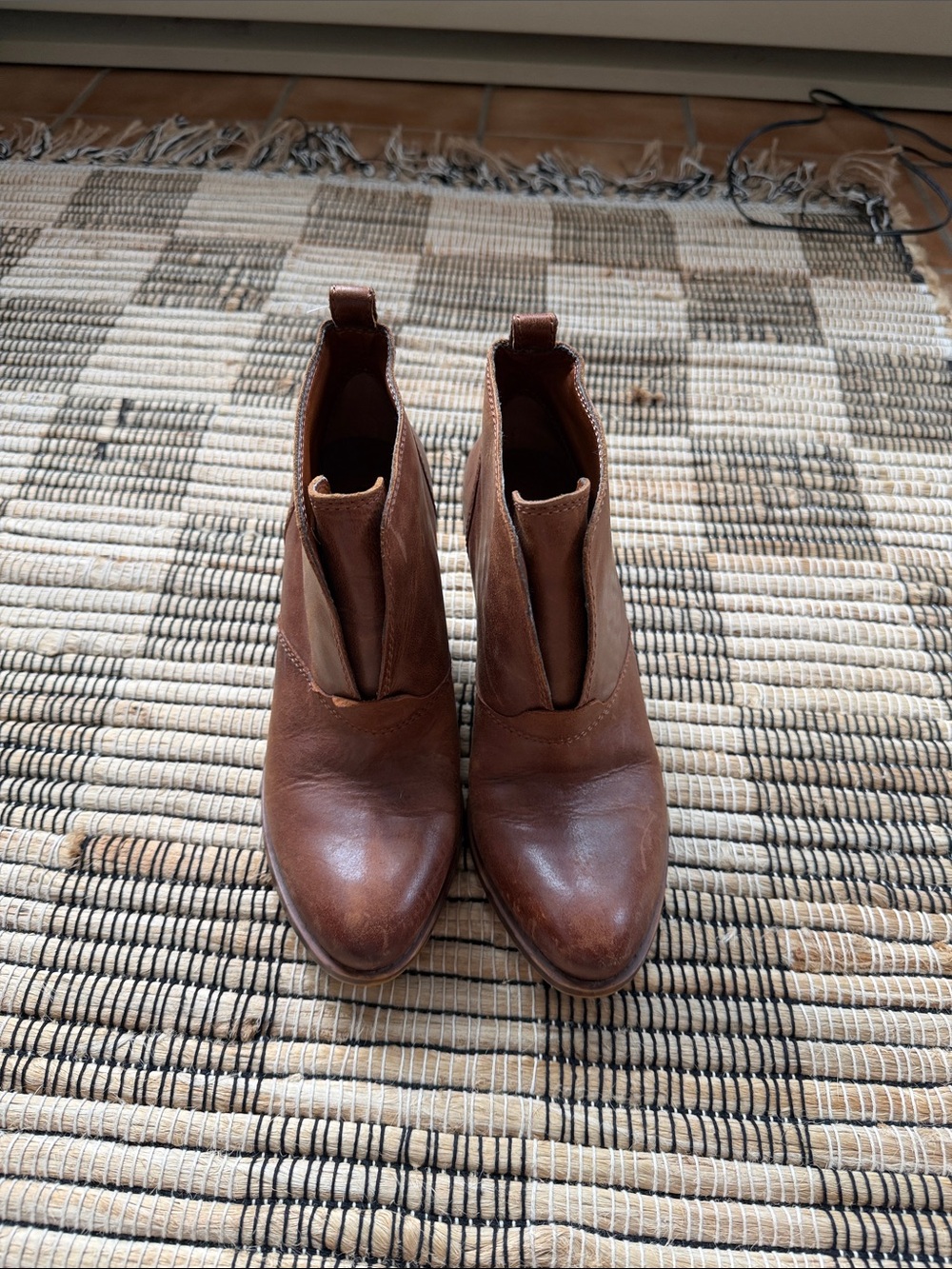 Women's Lucky Brand Brown Leather Chelsea Ankle Boots